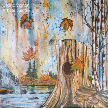 "Peinture acrylique…" başlıklı Tablo Cédric Vignon tarafından, Orijinal sanat, Akrilik Ahşap Sedye çerçevesi üzerine monte e…