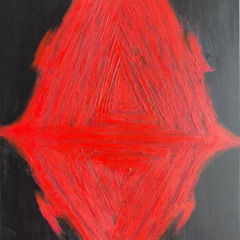 Painting titled "Signa I" by Oleg Strokatyy, Original Artwork, Acrylic Mounted on Wood Stretcher frame