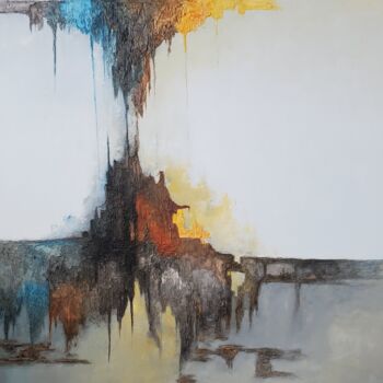 Pintura intitulada ""Lumière en suspens"" por Mariame Larour, Obras de arte originais, Acrílico