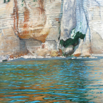 Painting titled "Paréidolie n°44 - F…" by Benoît Moreau, Original Artwork, Oil Mounted on Wood Stretcher frame