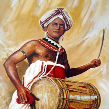 Pintura titulada "Harmonic Heritage" por Nilantha Vidanarachchi, Obra de arte original, Oleo