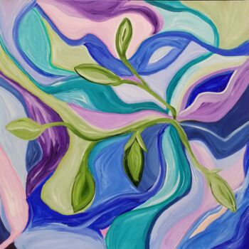 Malerei mit dem Titel "The Listening Canop…" von Johanne Monique Dufour (Monique J Dufour), Original-Kunstwerk, Acryl Auf Ke…