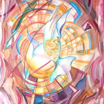 Tekening getiteld ""Una flor per cápit…" door Paula Reschini Mengoni, Origineel Kunstwerk, Acryl Gemonteerd op artwork_cat.