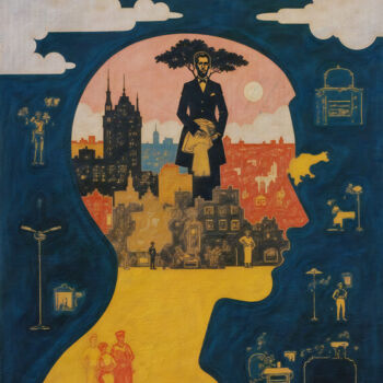 Arte digital titulada "The Soul of the City" por Jan Keteleer, Obra de arte original, Collages digitales