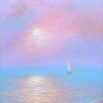 Peinture intitulée "Sea 052" par Dmitry Oleyn, Œuvre d'art originale, Huile Monté sur Châssis en bois