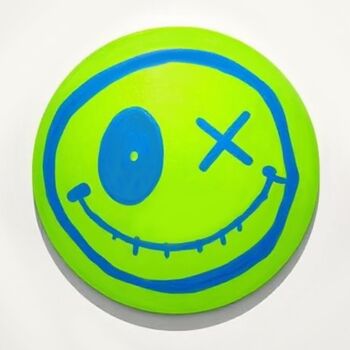 Ζωγραφική με τίτλο "Cyclops" από Ivy Blue, Αυθεντικά έργα τέχνης, Ακρυλικό Τοποθετήθηκε στο Ξύλινο φορείο σκελετό