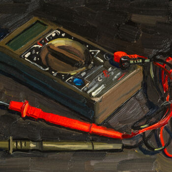Painting titled "Multimeter" by Serhii Zavadenko, Original Artwork, Oil