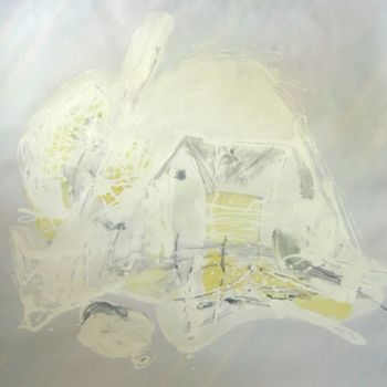 Painting titled "House white" by Herta, Original Artwork, Other