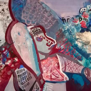 Peinture intitulée "Vibrant Chaos Dream" par Yerkezhan Kamentayeva, Œuvre d'art originale, Acrylique