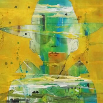 "Girl with sun hat" başlıklı Tablo Francisco Santos tarafından, Orijinal sanat, Akrilik