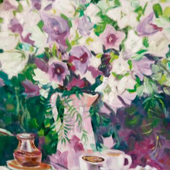 Peinture intitulée "Enchanting Garden A…" par Mariya Zhakupova, Œuvre d'art originale, Huile