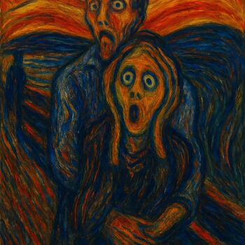Digital Arts titled "The Scream from A C…" by Mankdhani, Original Artwork, AI generated image