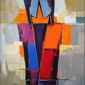 Ζωγραφική με τίτλο "Geometry of Mind" από Alexander Aksyonov, Αυθεντικά έργα τέχνης, Ακρυλικό Τοποθετήθηκε στο Ξύλινο φορείο…