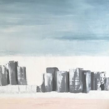 "STRUCTURES" başlıklı Tablo Michèle Rouan tarafından, Orijinal sanat, Akrilik Ahşap Sedye çerçevesi üzerine monte edilmiş