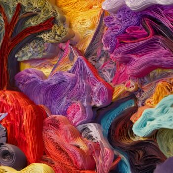 Digital Arts titled "The Paper Whirl" by Alberto Capitani, Original Artwork, AI generated image