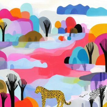 Digital Arts με τίτλο "Surreal Lion March" από Sasha Robinson, Αυθεντικά έργα τέχνης, Ψηφιακή ζωγραφική