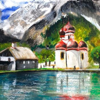 Peinture intitulée "Tranquilight" par Askar Abuov, Œuvre d'art originale, Huile