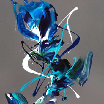 Painting titled "Waves Between Us" by Paresh Nrshinga F R S A, Original Artwork, Acrylic