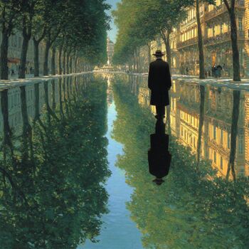 Digital Arts titled "His Invisible Return" by Suima, Original Artwork, AI generated image