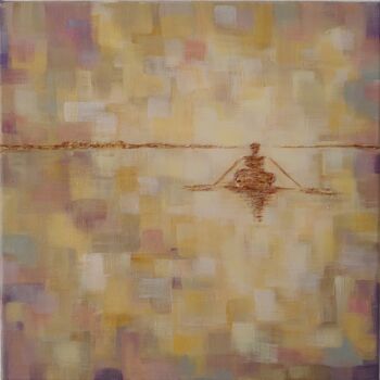 Malerei mit dem Titel "Au coucher du solei…" von Anastasiia Beliaeva, Original-Kunstwerk, Acryl