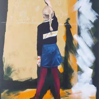 "Kid Tagueuse – L’ex…" başlıklı Tablo Eric Pelleau tarafından, Orijinal sanat, Akrilik Ahşap panel üzerine monte edilmiş