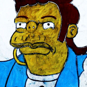 "Les Simpson1" başlıklı Tablo José Espiguinha tarafından, Orijinal sanat, Kalem