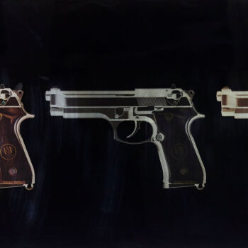 "Three Guns" başlıklı Tablo James Chiew tarafından, Orijinal sanat, 2D Dijital Çalışma Alüminyum üzerine monte edilmiş