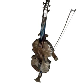 Sculpture intitulée "Violon Sculpté en M…" par Thierry Bossa, Œuvre d'art originale, Métaux