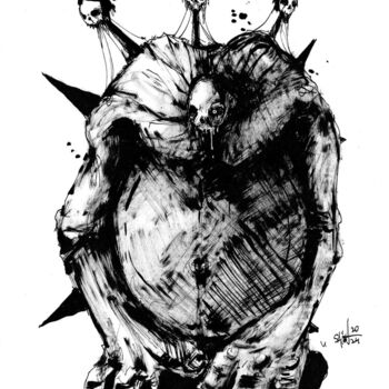 "Mr. 3 skulls" başlıklı Resim Аксенов Руслан tarafından, Orijinal sanat, Akrilik