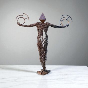 Scultura intitolato ""Zenit" Metal Sculp…" da Manuel Quaresima, Opera d'arte originale, Metalli