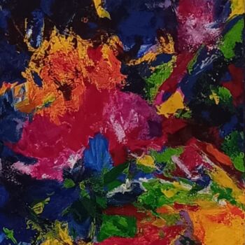 "Floralia" başlıklı Tablo Montserrat Garcia tarafından, Orijinal sanat, Akrilik Ahşap Sedye çerçevesi üzerine monte edilmiş