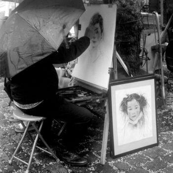 Fotografie getiteld "Place du Tertre sou…" door Cedric Boichu, Origineel Kunstwerk, Digitale fotografie