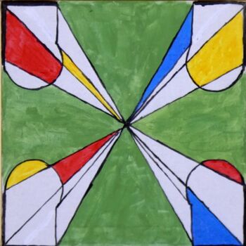 Peinture intitulée "Farbkreis Nr. 3" par Tarvo Merkällinen, Œuvre d'art originale, Acrylique