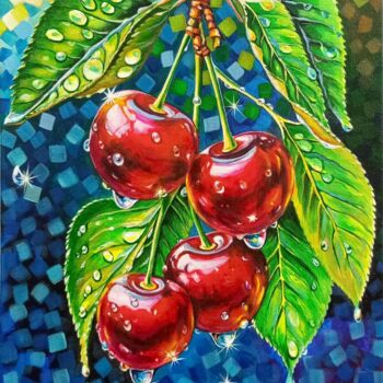 Painting titled "Утренняя свежесть M…" by Svetlana Alekseeva K, Original Artwork, Acrylic Mounted on Cardboard