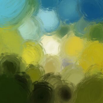 Digital Arts titled "Structure 21 Green…" by Michael Quarz (MiQ), Original Artwork, 2D Digital Work