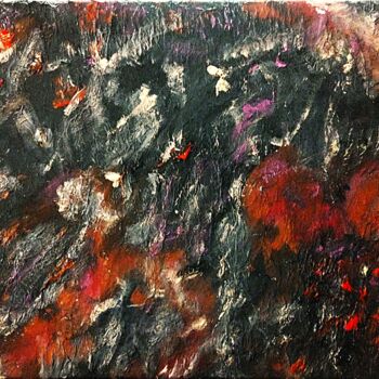 Painting titled "Coquelicots" by Jean-Christophe Beauvais, Original Artwork, Acrylic Mounted on Wood Stretcher frame