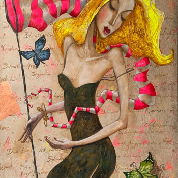 "Schmetterlinge im B…" başlıklı Tablo Basser tarafından, Orijinal sanat, Petrol