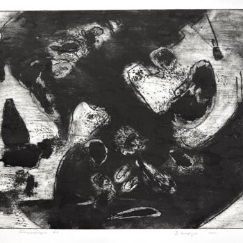 "Monoprint N6" başlıklı Baskıresim Elen Arakelyan tarafından, Orijinal sanat, Monotip