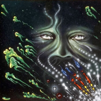 "Space Face" başlıklı Tablo Michael Quarz (MiQ) tarafından, Orijinal sanat, Akrilik