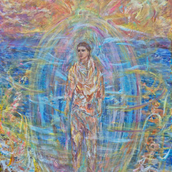 "Infinite Calm – Aur…" başlıklı Tablo Inessa Lightart tarafından, Orijinal sanat, Akrilik