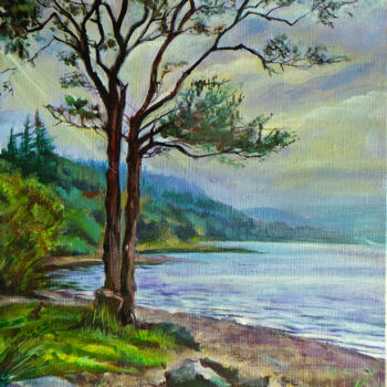 "Standing on the Sho…" başlıklı Tablo Anna Efremova (Perekrestova) tarafından, Orijinal sanat, Akrilik Karton üzerine monte…