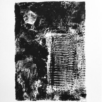 Printmaking titled "Full moon in a resi…" by Oksana Shatalova, Original Artwork, Monotype