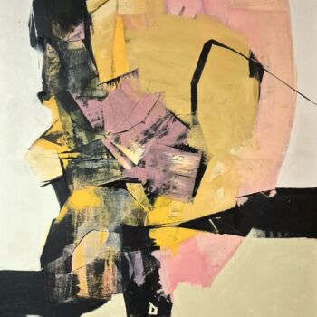 Schilderij getiteld "BALANCE VII" door Sonja Brzak, Origineel Kunstwerk, Olie Gemonteerd op Frame voor houten brancard