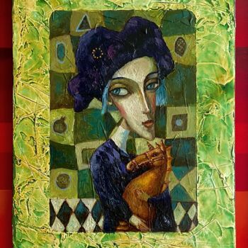 "Schachzug" başlıklı Tablo Basser tarafından, Orijinal sanat, Petrol