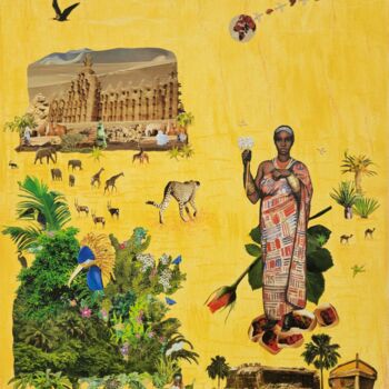 "Au nom de la rose" başlıklı Kolaj Isabelle Flegeau tarafından, Orijinal sanat, Kolaj