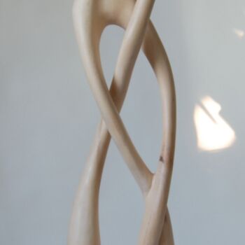 Sculpture intitulée "Liaisons subtiles" par Christophe Lm, Œuvre d'art originale, Bois