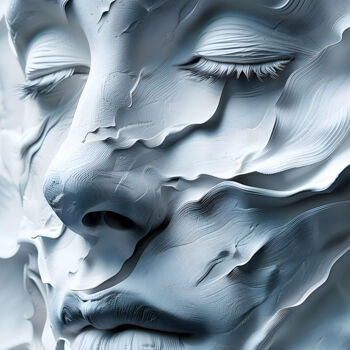 Digital Arts titled "ABSTRACT FACE SCULT…" by Uillian Rius, Original Artwork, AI generated image