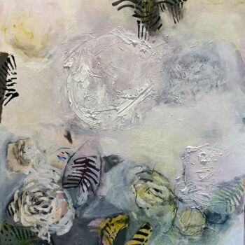 Pintura intitulada ""Pleine lune"!" por Johanne Proulx, Obras de arte originais, Acrílico