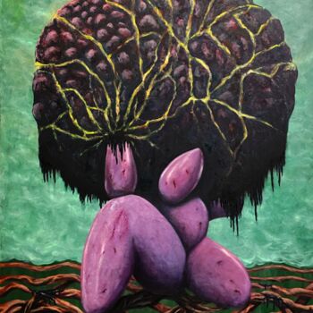 Ζωγραφική με τίτλο "¡No te rindas!" από Jean Ohm, Αυθεντικά έργα τέχνης, Λάδι Τοποθετήθηκε στο Ξύλινο φορείο σκελετό