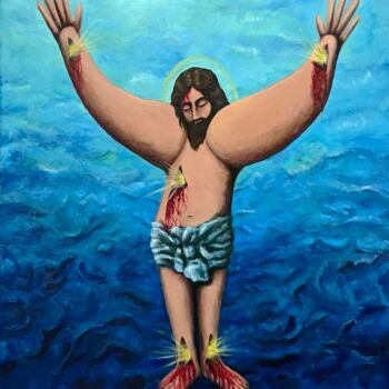 Ζωγραφική με τίτλο "La luz brilla en la…" από Jean Ohm, Αυθεντικά έργα τέχνης, Λάδι Τοποθετήθηκε στο Ξύλινο φορείο σκελετό